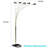 84-inch tall metal floor lamp with polished brass finish, featuring 5 adjustable arched lamp arms-935053904