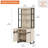 Aadam  Modern 72" Tall Bookcase With Metal Base And Adjustable Shelves, Library Book Shelf With Storage Cabinet And Open Book Shelfs, Wood Bookshelf For Home Office, Living Room-1014579174-1014579162