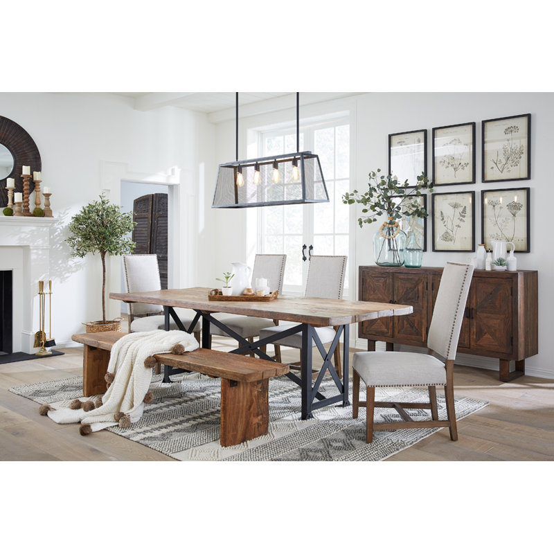 Dani Upholstered Dining Chair, Light Gray