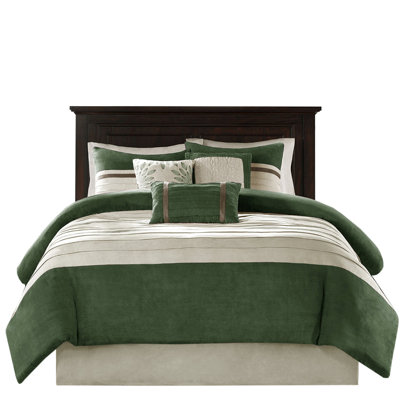 Édredon grand en faux suède - 7 pièces, microsuède, rembourrage doux au toucher, décoratif, lavable à la machine