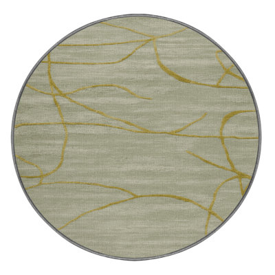 Machine Washable Abstract Brown Area Rug