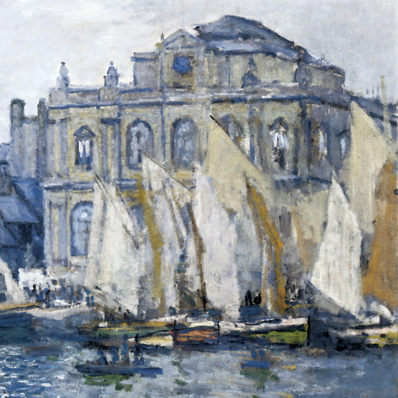 «The Museum at Le Havre, 1873» par Claude-Oscar Monet, reproduction d'art encadrée, H 12,75 po x l 14,75 po x P 1,25 po