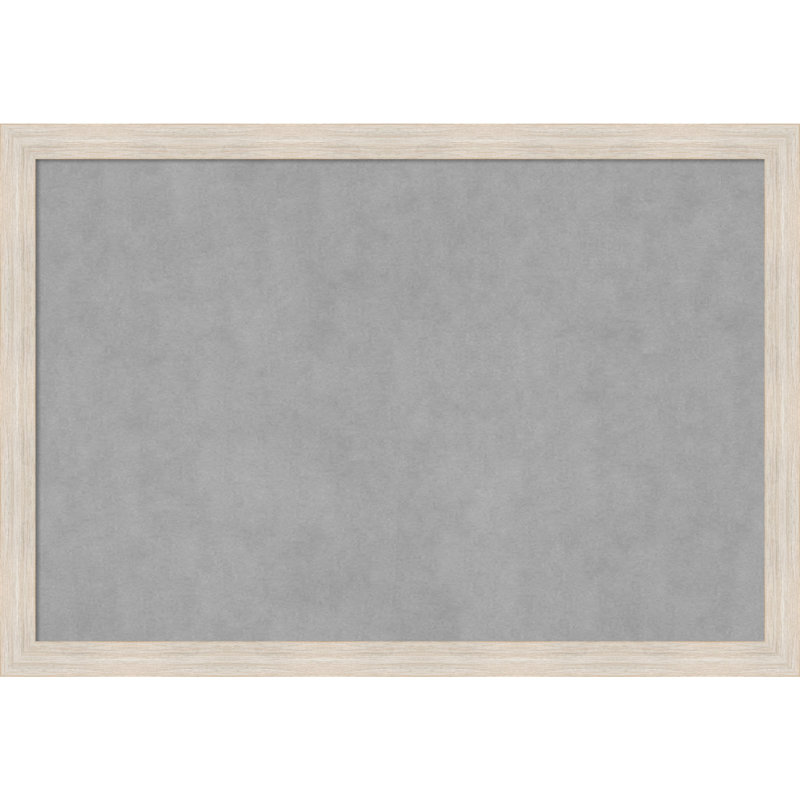 Tableau magnétique à cadre étroit en bois franc délavé, H 27 po x l 39 po