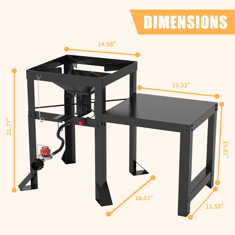 Dual Jet Burner With Side Shelf