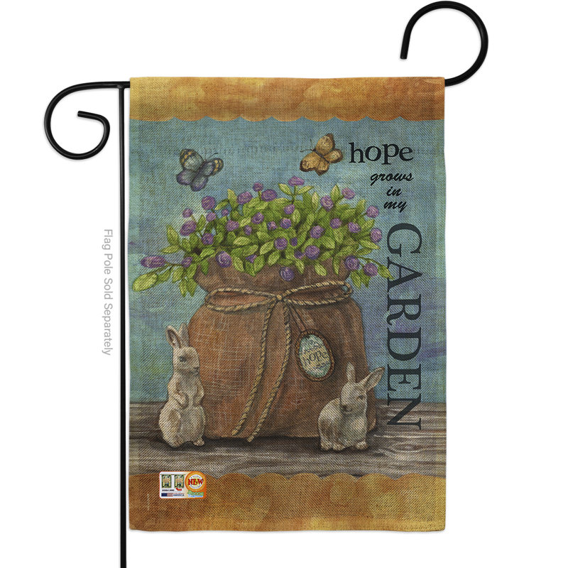 Le style « welcome espère », inspiré de la maison d’inspiration en toile jute, décorative à 2 côtés 18,5 x 13 po drapeau de jardin