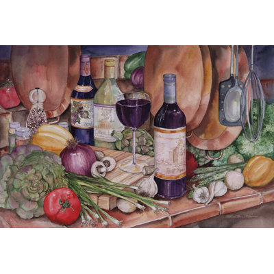 " Gourmet Night " by Kathleen Parr McKenna Painting Print