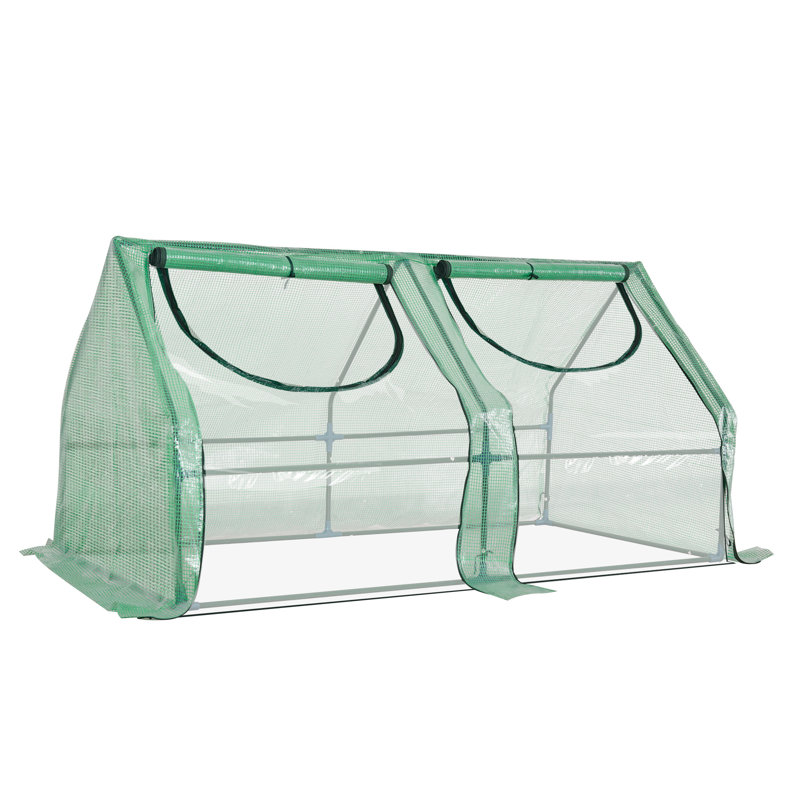 70.75" W x 35.5" D Mini Greenhouse, Green