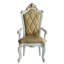 Chaises avec accoudoirs touffetés au caramel et perle antique (ensemble de 2)