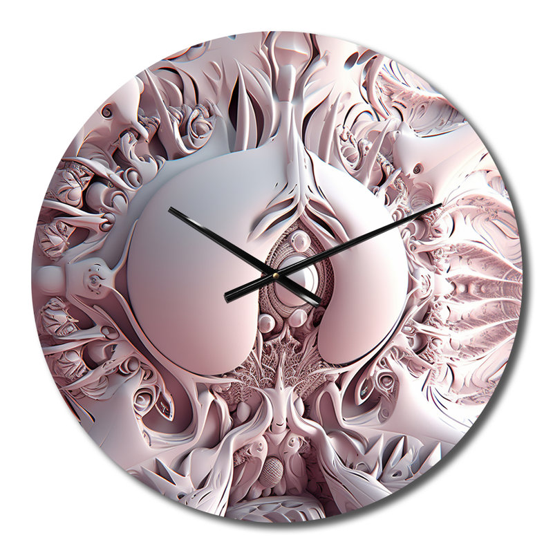 Horloge murale en métal nickel, Petit