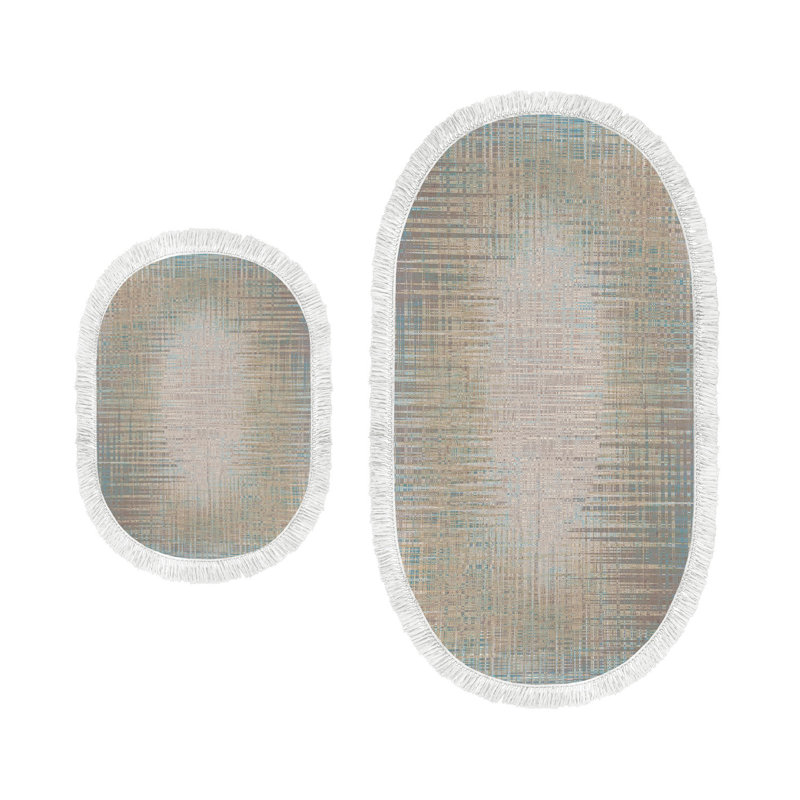 Ensemble de tapis de bain 2 pièces McMinnville, Vert / gris