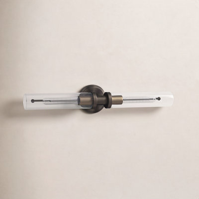 Katya 2 Light Transparent Dimmable Bath Bar