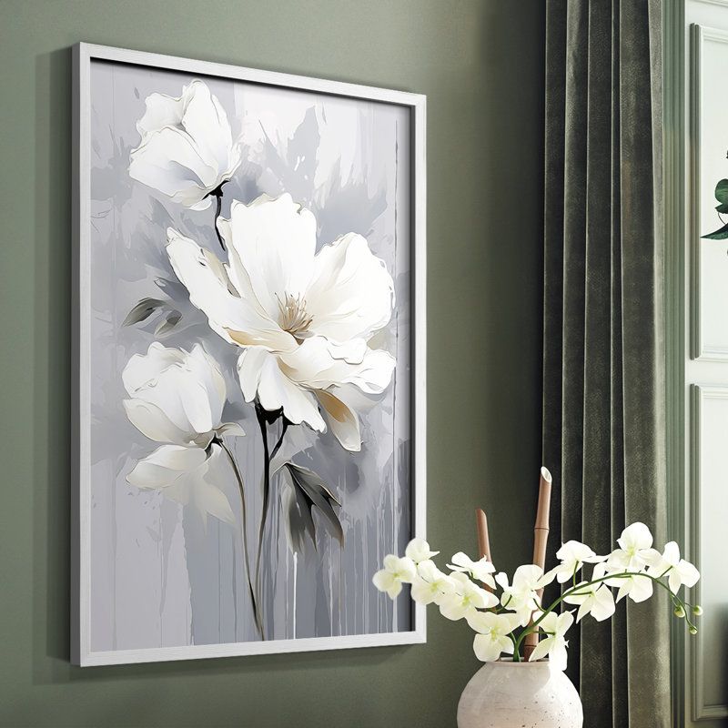Série FLORAL CDXLIV - reproduction encadrée de qualité supérieure - prête à être accrochée - aucun clou requis