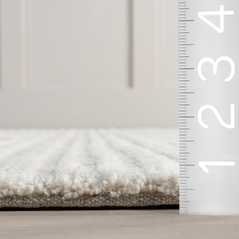 Tapis rayé en laine Southwest, Rectangle 9 pi 6 po x 13 pi 6 po