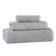 Destin Viscose Cotton Blend Medium Weight Textured Ribbed 3 Piece Towel Set