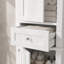 Grande armoire de rangement pour salle de bain, armoire de rangement autoportante avec tiroir et tablette réglable, panneau de fibres à densité moyenne avec finition peinte-352492080