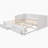 Wooden Daybed with Trundle Bed and Two Storage Drawers, Extendable Bed Daybed
