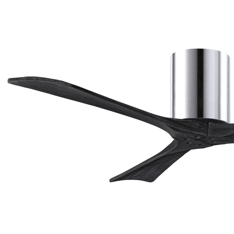 Irene Ceiling Fan, Polished Chrome, Matte Black, 52"