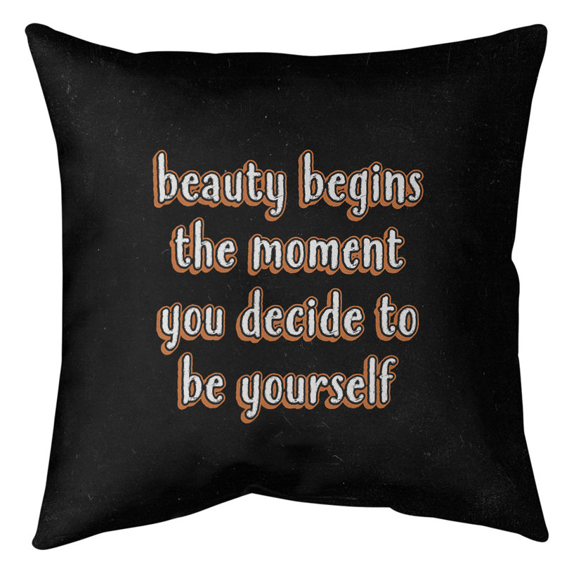 Coussin de sol True Beauty, H 36 po x l 36 po, Orange