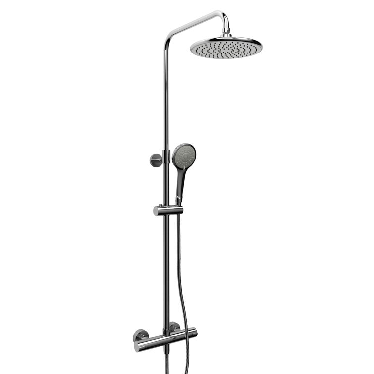 CS Duo Rail With 1/2" Thermostatic External Bar