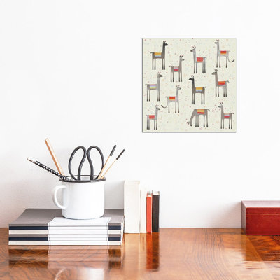 Llamas In A Meadow by Nic Squirrell - Wrapped Canvas Gallery-Wrapped Canvas Giclée