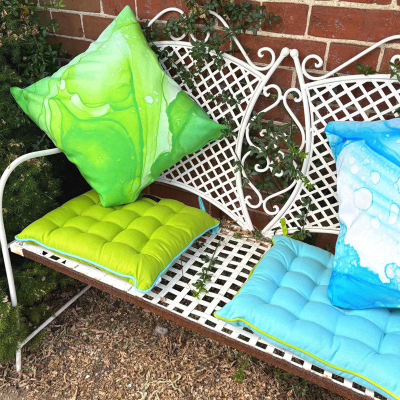 Garden Seat Cushion, Lime Green