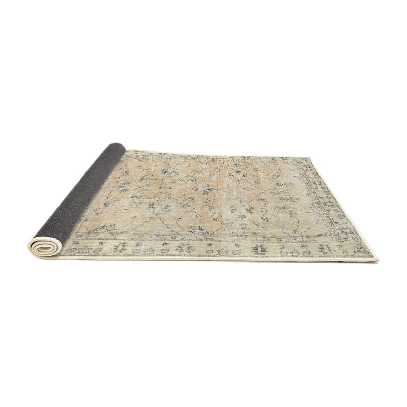 Tapis bleu marine / beige Cou, Rond 4 pi