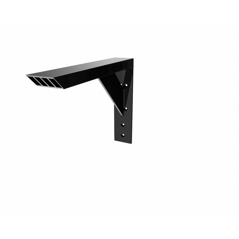 Black Aluminum 10x10 Industrial Shelf Bracket
