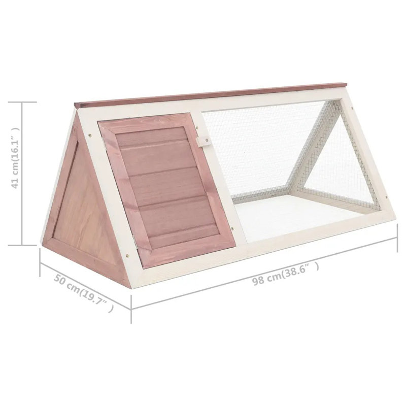 Teo Weather Resistant Rabbit Cage, Brown