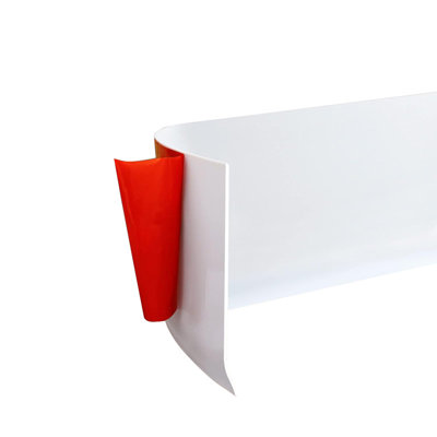 Plinthe blanche 78,74 po x 1,97 po en PVC souple auto-adhésif