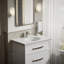 Caxton White Vistreous China Oval Undermount Bathroom Sink