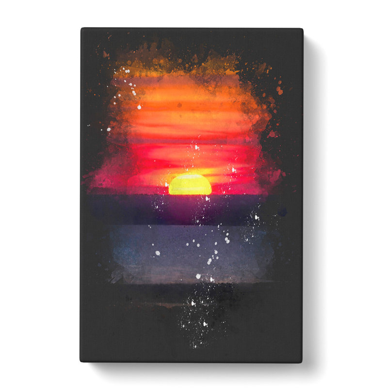 Sunset In Florida - Wrapped Canvas Painting, 91cm H x 60cm W x 3cm D