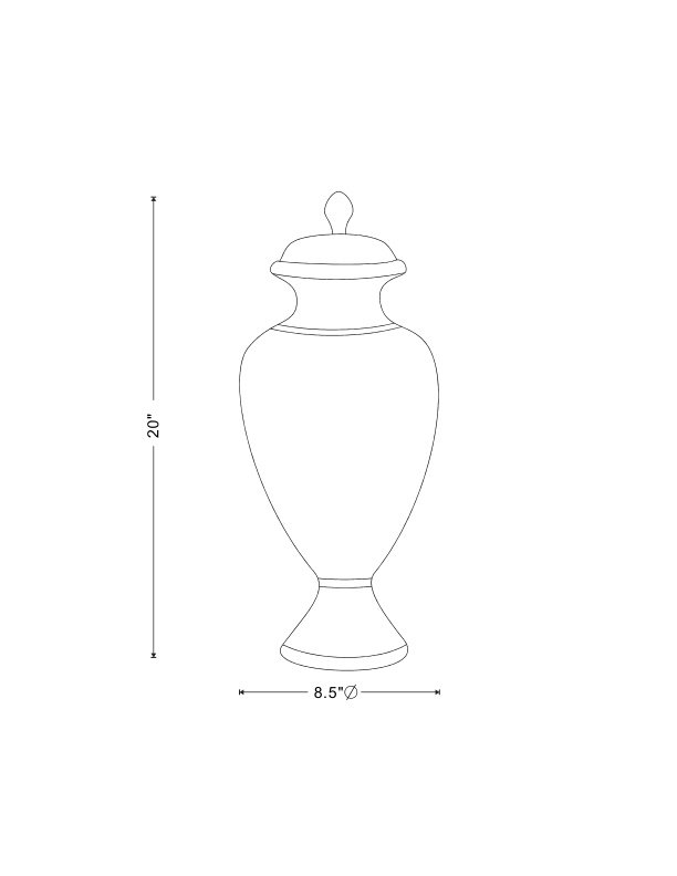 Handcrafted Apple Green Porcelain Novelty Vase with Lid