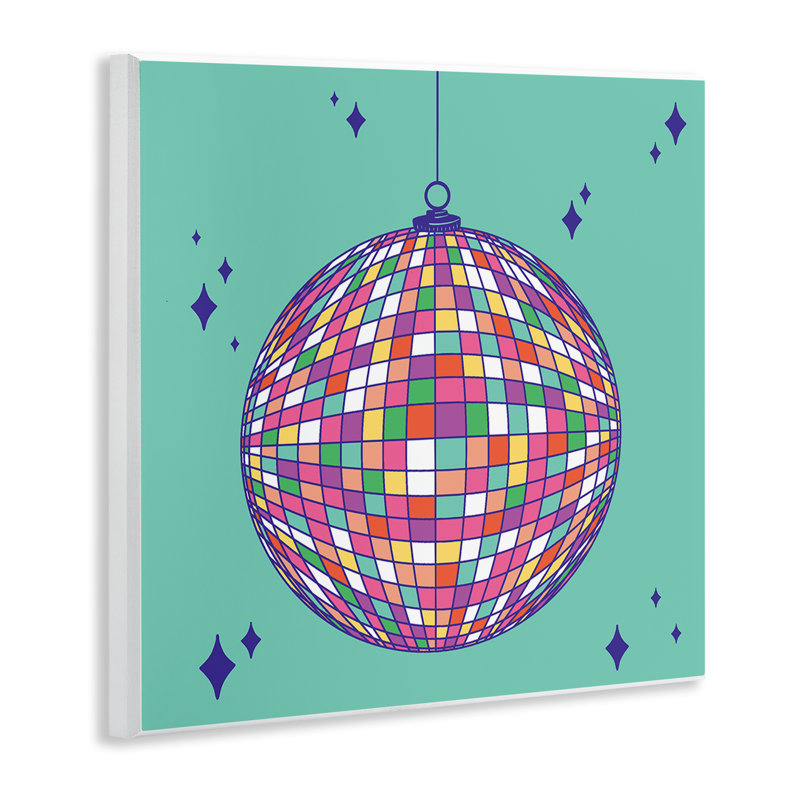 Plaque murale géométrique moderne disco ball, design par Sazerelli Designs