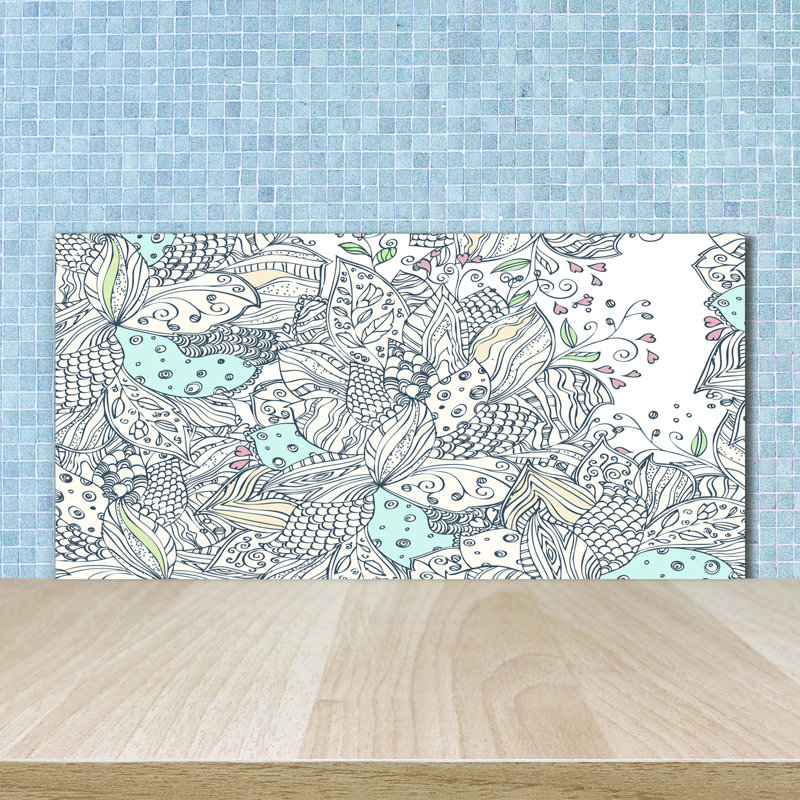 Berta 50cm W x 100cm L Glass Peel and Stick Panel