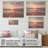 Beach Cotton Candy Sunset Skies II - Coastal Sunset On Wood Print-2029083805