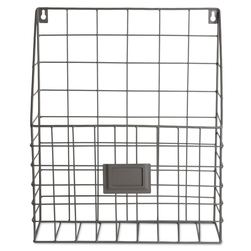 Dockery Farmhouse Wall Storage Basket, Gris