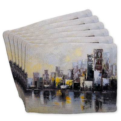 Braided Polyester Roksanda - Abstract City Morning - Set of 6