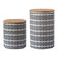 Aztec Ceramic / Porcelain Canister - Set of 2
