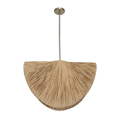 Luminaire suspendu en raphia 1 lumière Uttermost Bend
