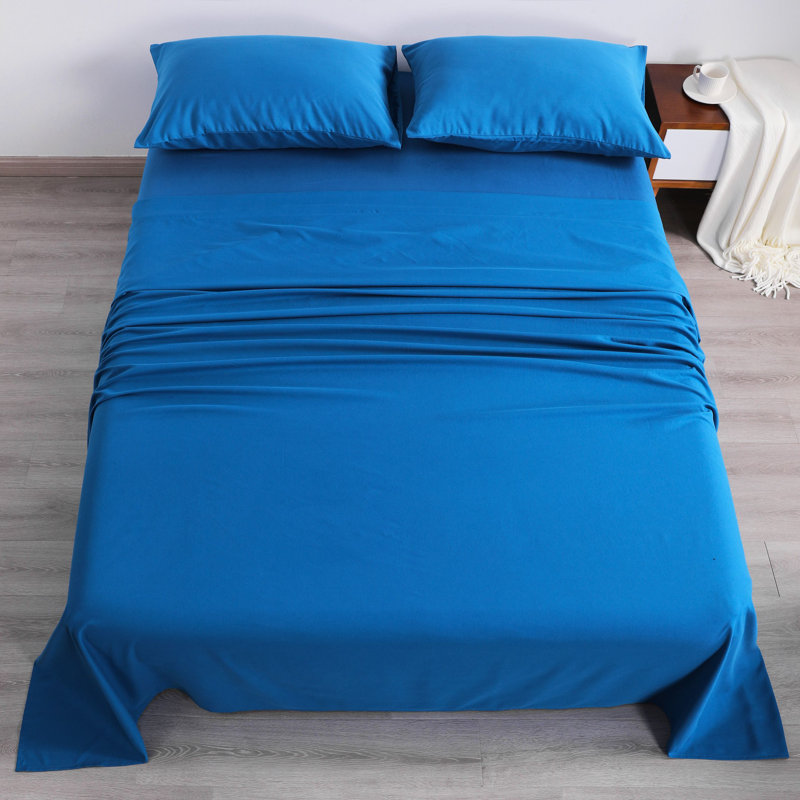 4PC 1800 Series Soft Microfiber Sheet Set, Royal Blue, King Sheet Set with 2 Pillowcases