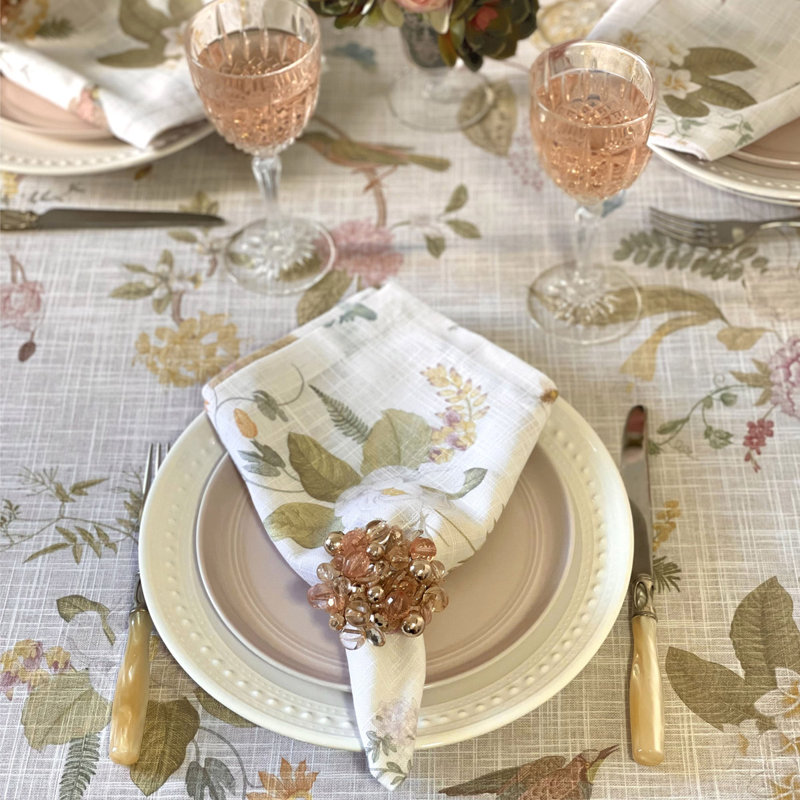 Botanica Floral Printed Tablecloth, 120" x 63"