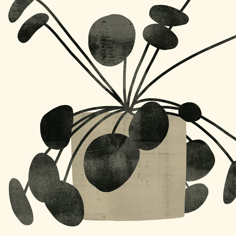 «Plantling IV» par Victoria Barnes - peinture sur toile tendue, H 36 po x l 36 po