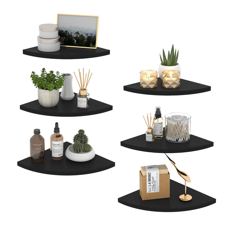 Triangle Corner Shelf, Black
