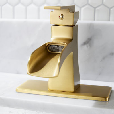 Single-hole Single-handle Bathroom Faucet With Drain Assembly