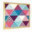 «Blue Light and Dark Blue Pink Triangulars», reproduction d'art sur toile-66815275-66815276