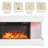 32inch Wall Mounted Hanging Electric Fireplace with Smart WiFi Control