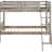Twin Bunk Bed With Weathered Taupe, Convertible Design, , And Slatted Guardrails, Engineered Wood For Bedroom Modernization Taupe Finish, Decor