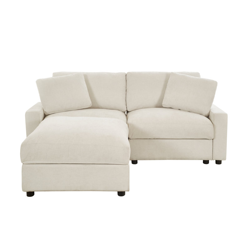 Modern Sectionals With Storage, Polyester L-shaped Sofa For Compact Spaces