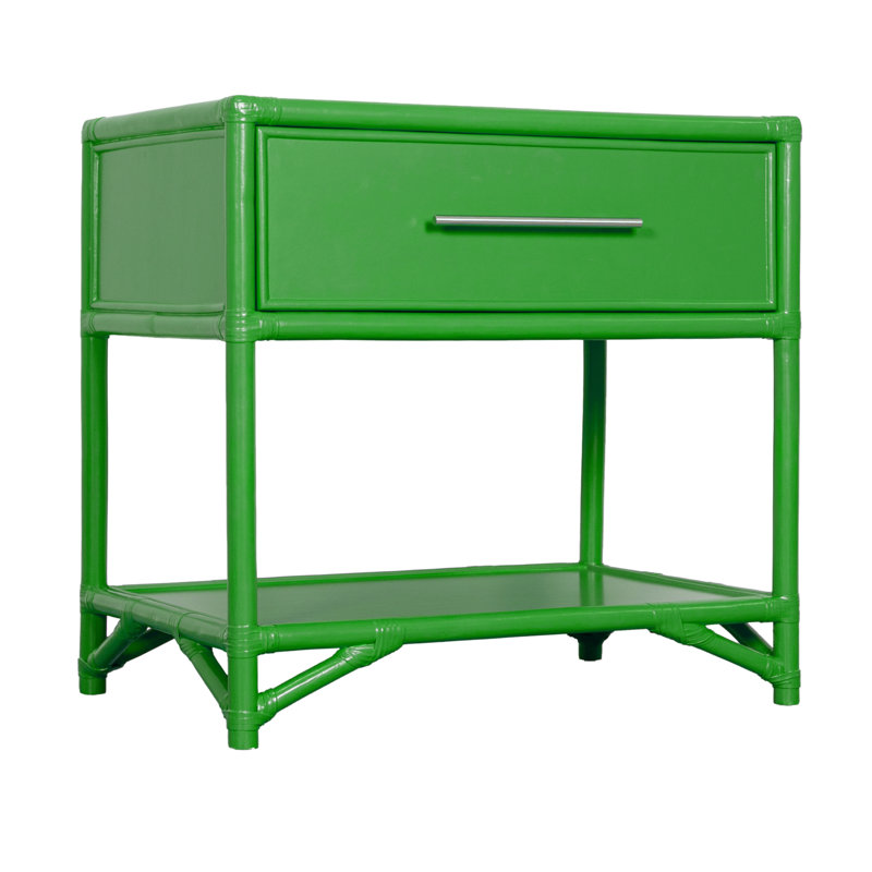 Olivia Collection 1 - Drawer Nightstand, Bright Green