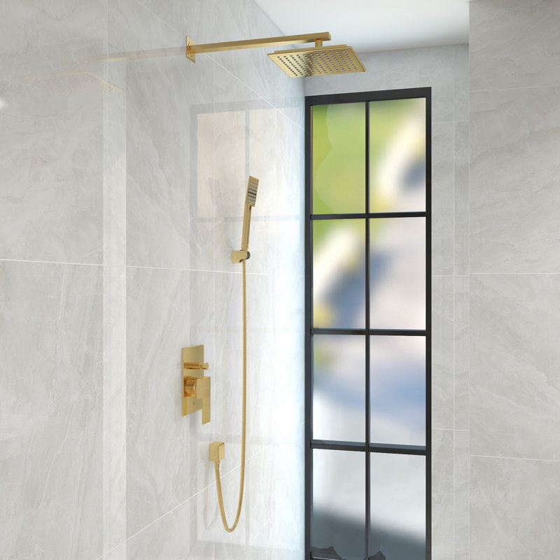 All-In-One Kit with Rough in-Valve, Brushed Gold